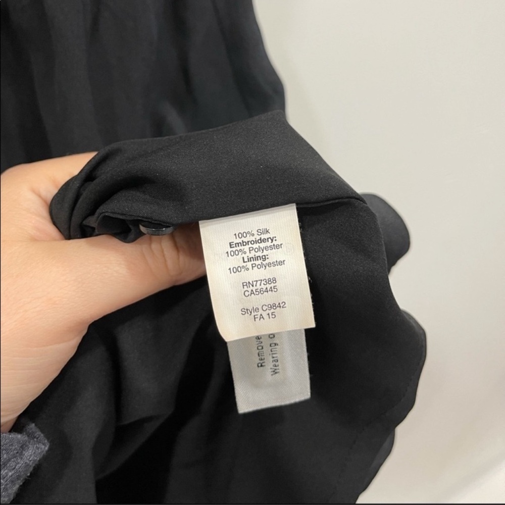 Madewell Black Dress with White and Brown Embroidery - Picture 7 of 7